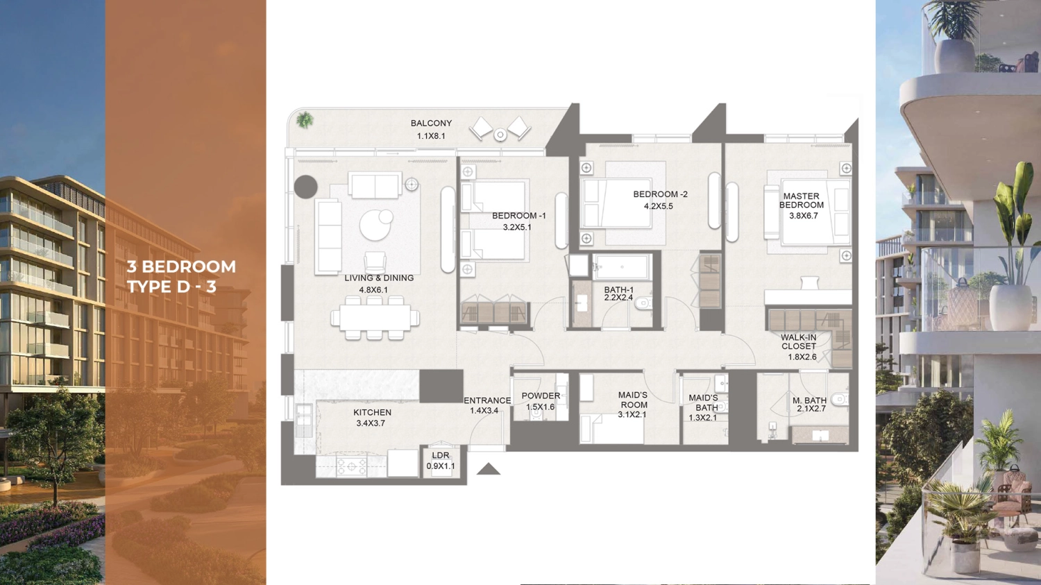 3 BR - Type A